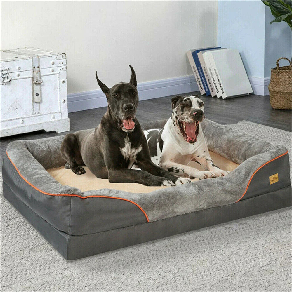 BORWARTCN Jumbo Orthopedic Dog Bed Memory Foam Sofa Couch Waterproof