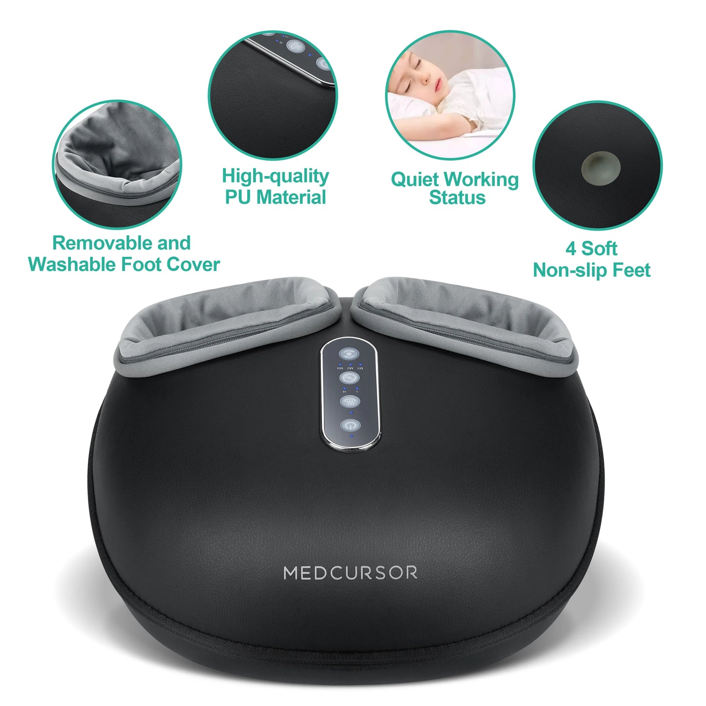 Medcursor Shiatsu Foot Massager With Heat And Pain Relief
