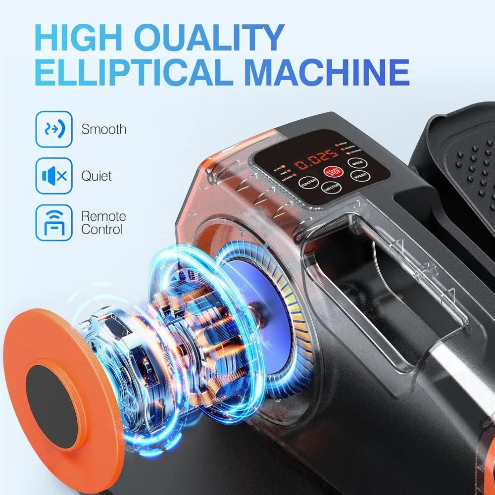 Under Desk Elliptical Pedal Exerciser For Seniors Remote 12 Speeds