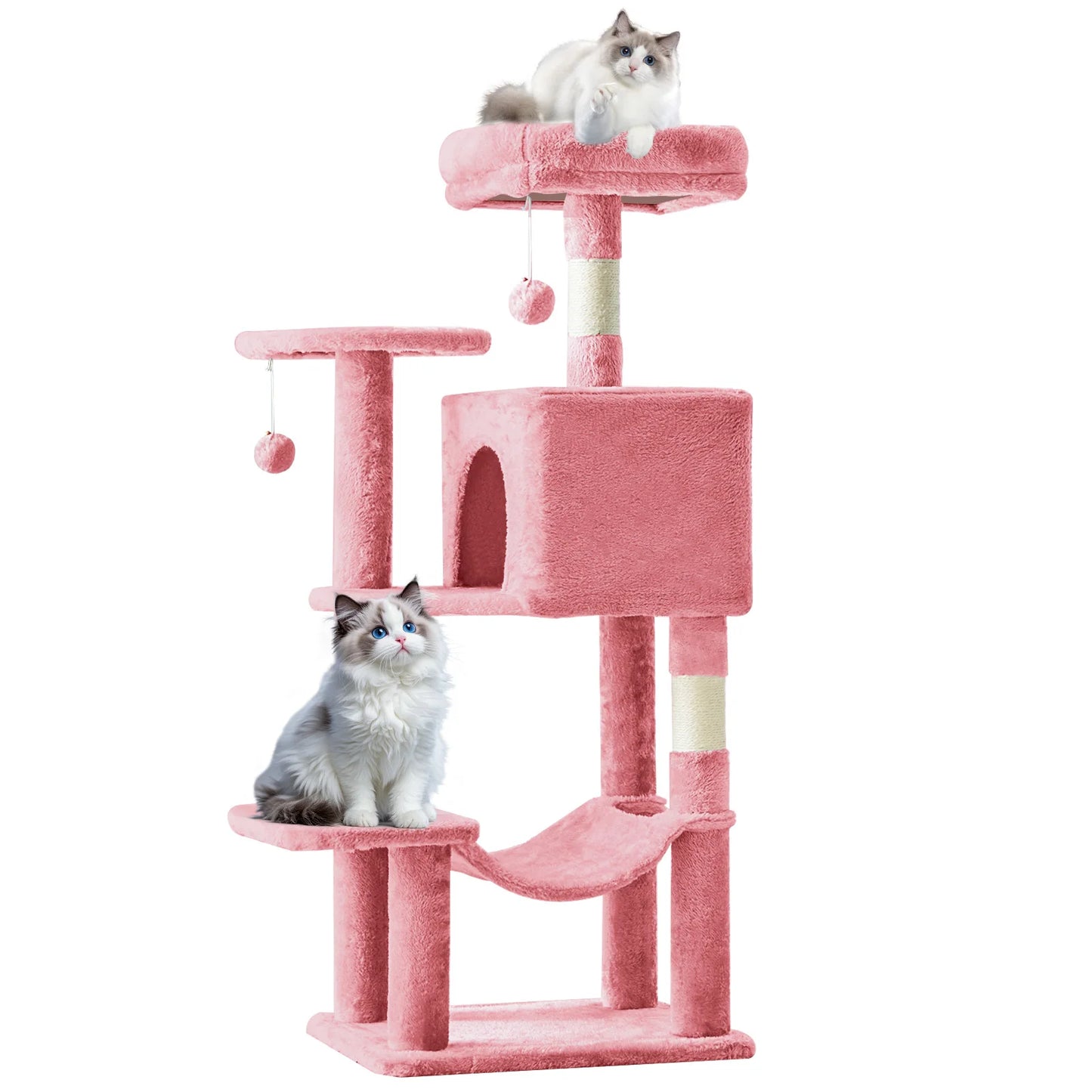 MCQ Cat Tree Tower Four Tier With Natural Sisal Posts
