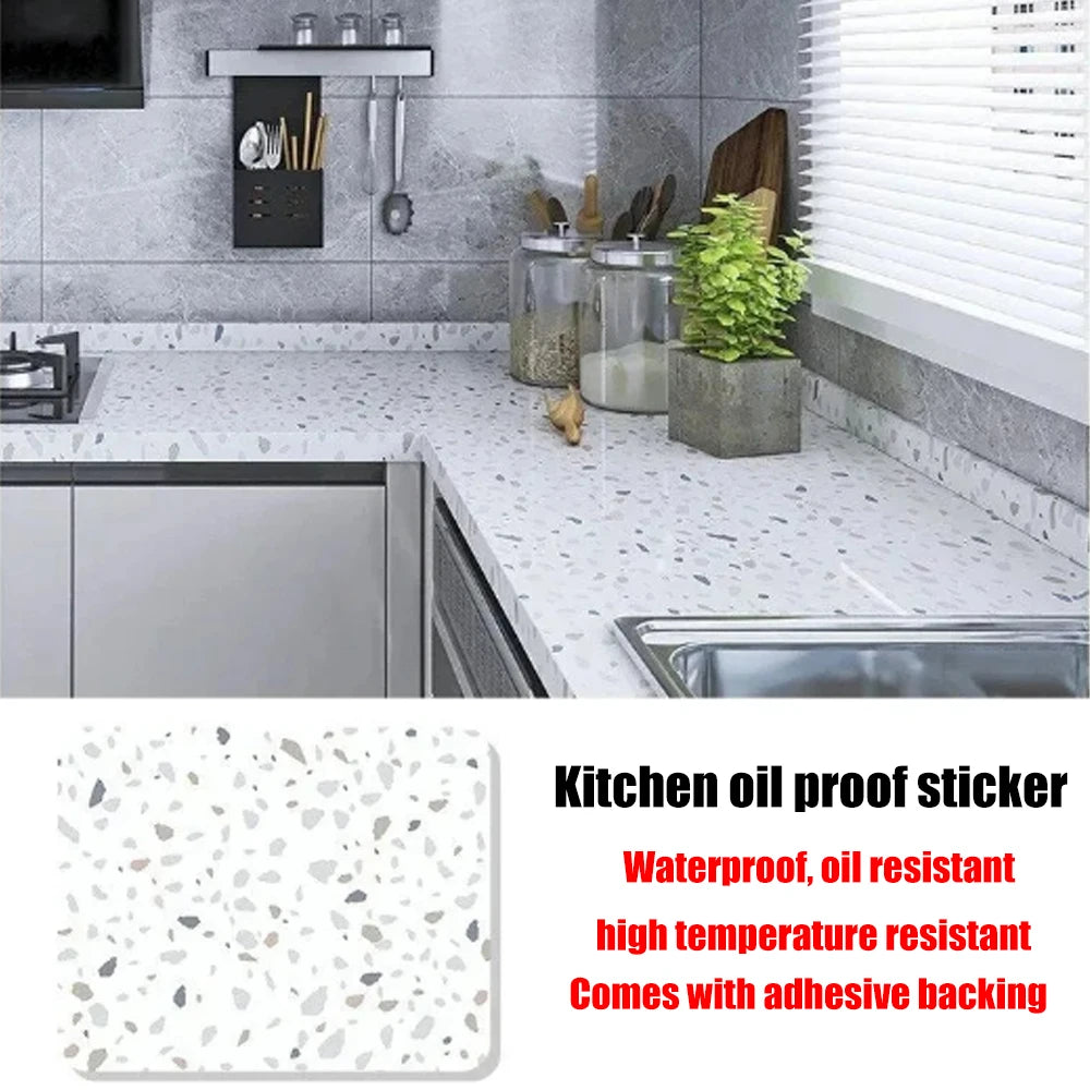 Oil Proof Kitchen Wall Stickers Self Adhesive Protective Wallpaper PVC