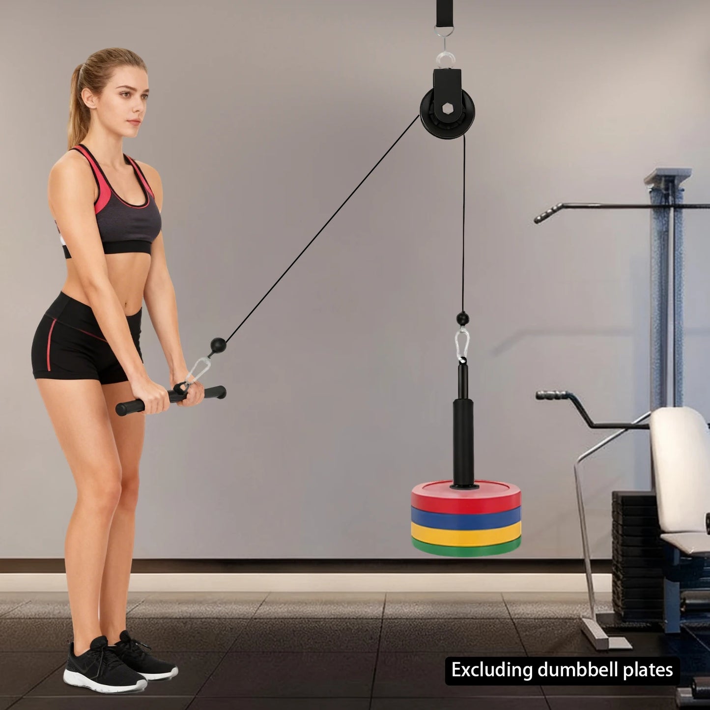 Pulley System Gym Cable Weight Lat Pull Fitness 120kg Capacity