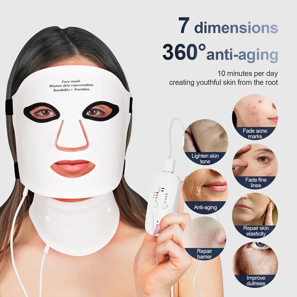 Foreverlily Silicone LED Mask For Face And Neck LED Therapy