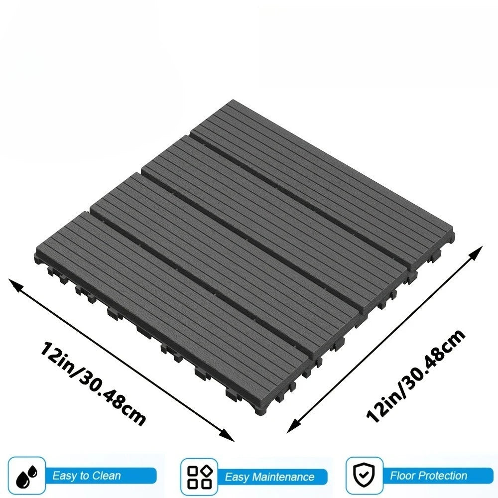 Plastic Interlocking Deck Tiles For Outdoor Patios And Balconies