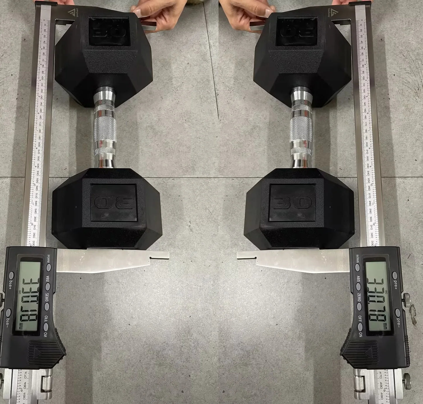 NONED Rubber Hex Dumbbell Set 30-75Lb Rubber Coated Cast Iron