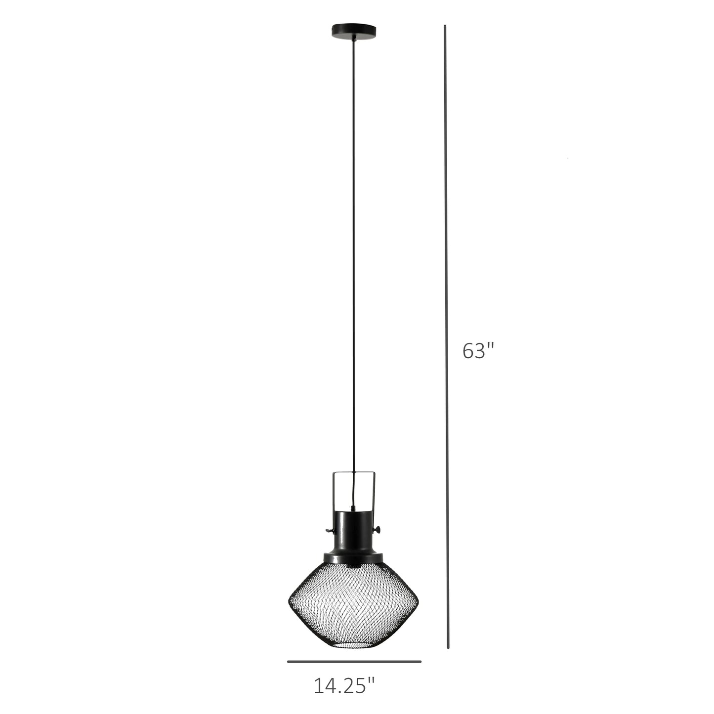Industrial Pendant Light Fixtures With Adjustable Chain Metal Frame