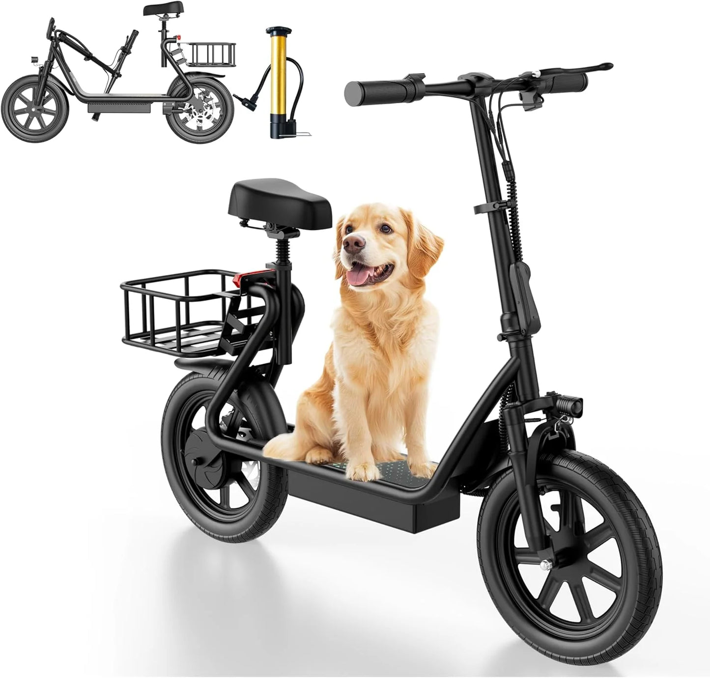 Electric Bicycle With Basket 10 4Ah Battery 28 Miles Range