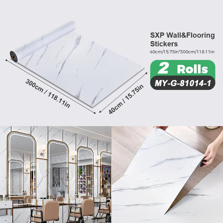 Self Adhesive Wall Floor Sticker Peel And Stick Wood Grain Marble Design