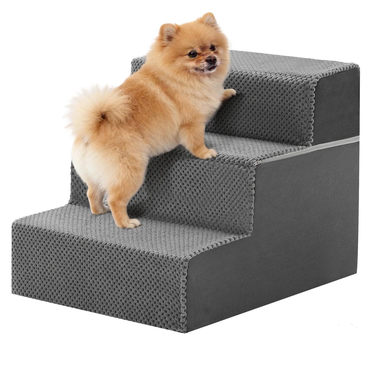 Right Angled Foam Dog Stairs 3 To 5 Step Non Slip Indoor Ramp