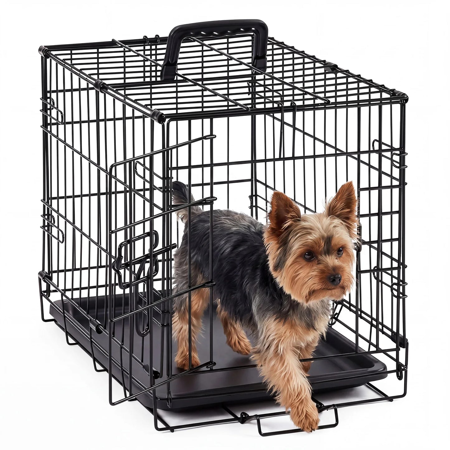 JHK Dog Crate Metal Pet Kennel With Secure Lock Durable