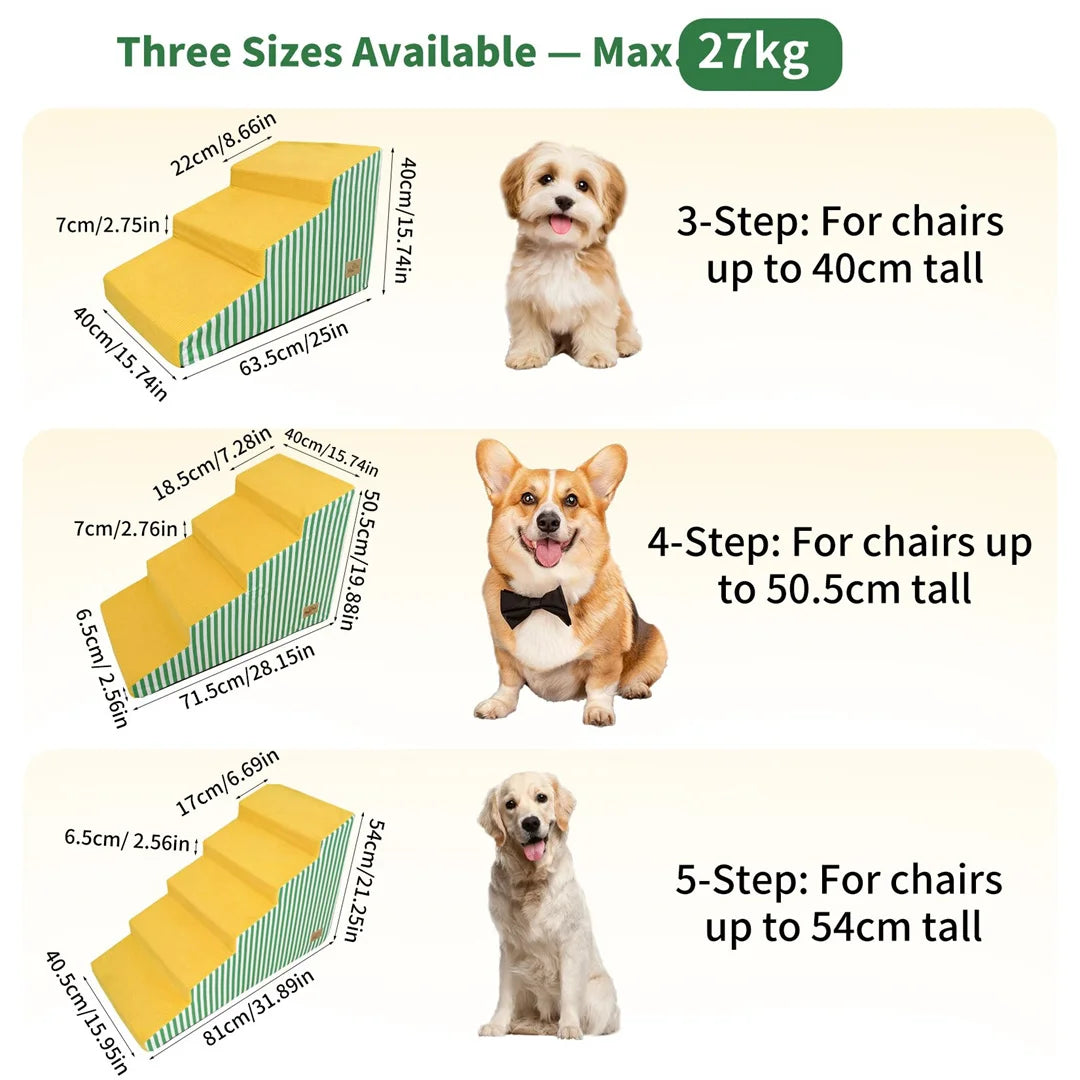 Pet Stairs For Dogs High Density Foam Ramp Safe Access