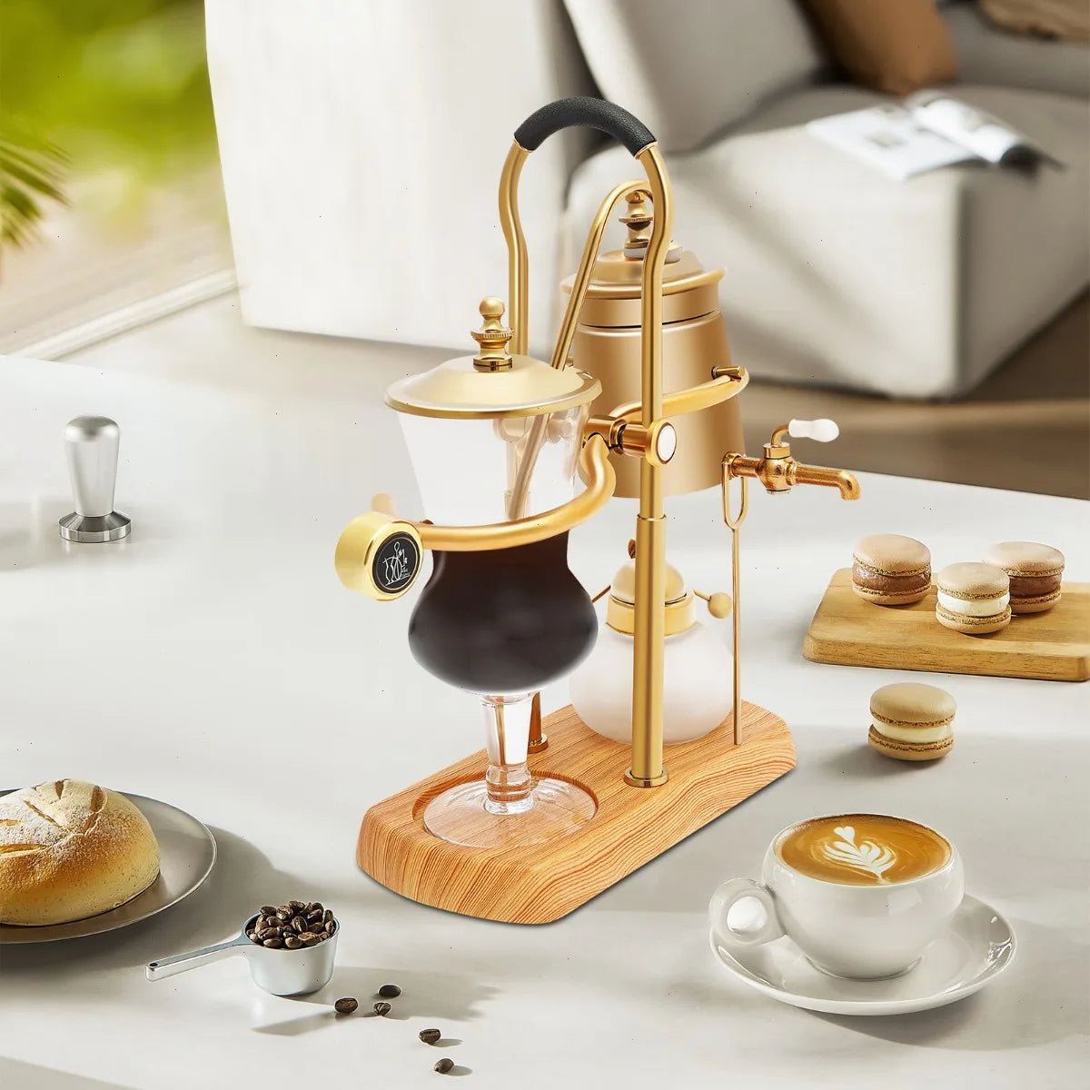 Sweetmile Siphon Coffee Maker With Glass Pot And Steel Filter