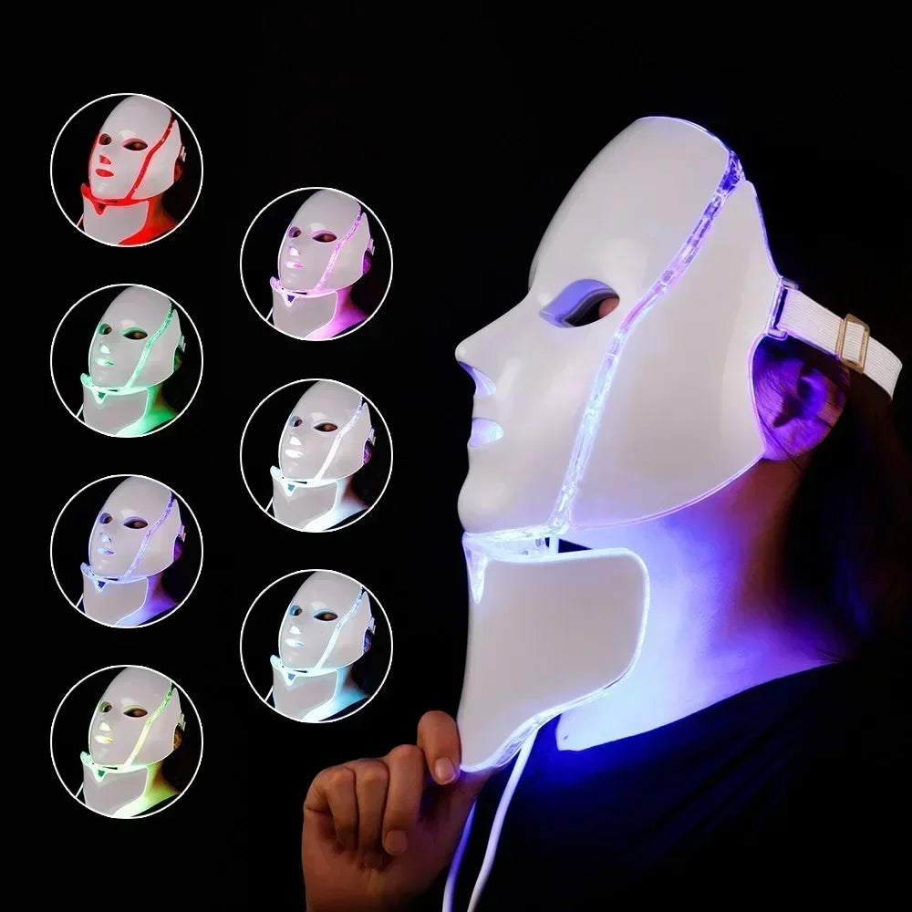 Foreverlily LED Facial Mask for Neck Rejuvenation and Whitening
