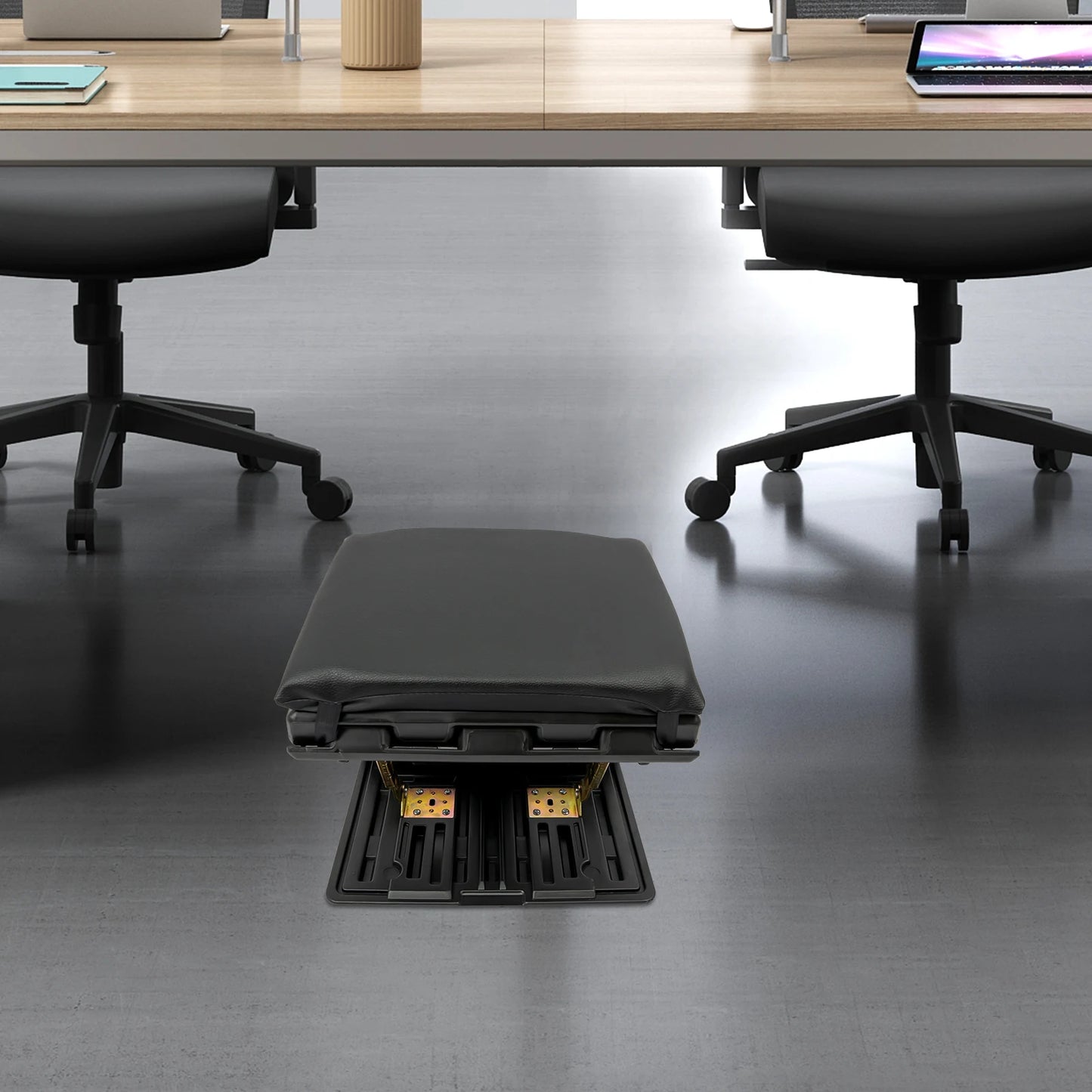 Bymaocar Ergonomic Foldable Footrest Adjustable With Four Height Levels