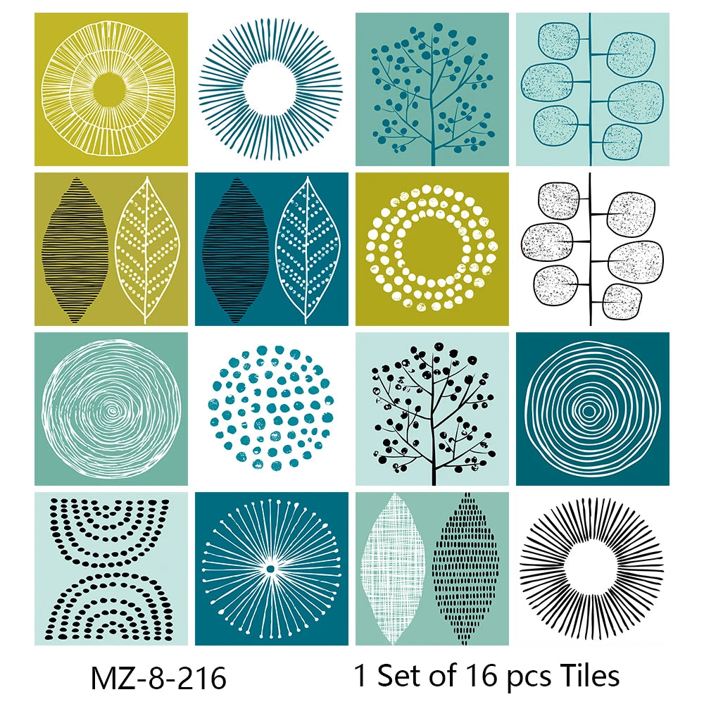 Matte Waterproof Tile Wall Sticker Peel And Stick PVC Mural