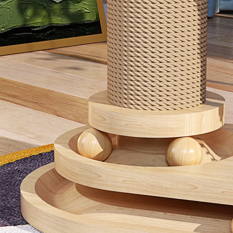 CZBNYX Three Tier Interactive Cat Scratching Post Tower With Jute Ball Track