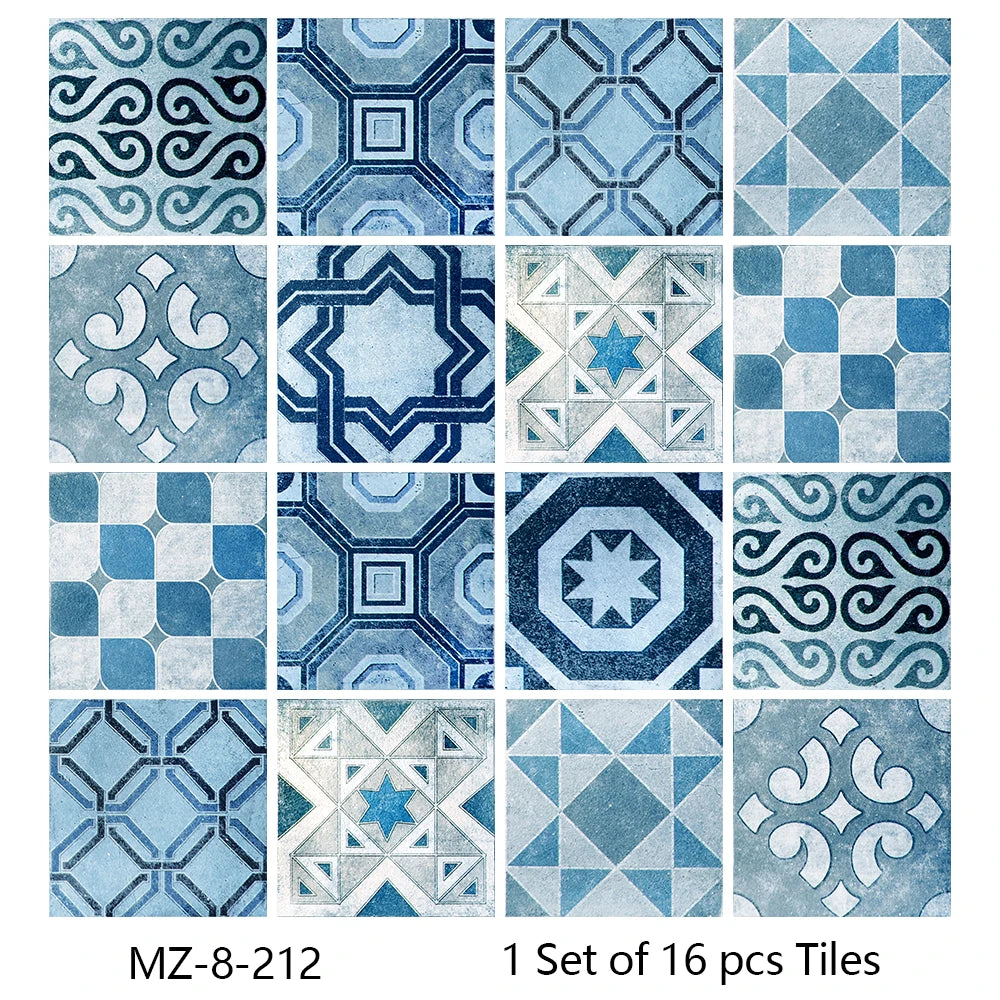 Matte Waterproof Tile Wall Sticker Peel And Stick PVC Mural