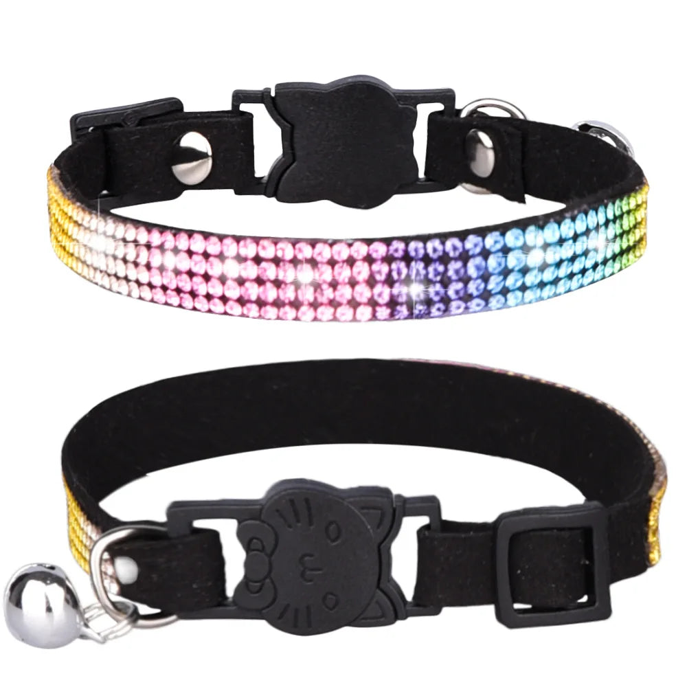 Cat Collar Rhinestone Breakaway Quick Release Safe Kitten