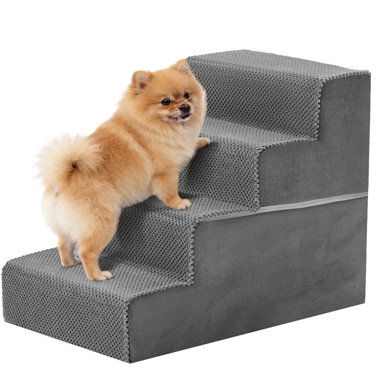 Right Angled Foam Dog Stairs 3 To 5 Step Non Slip Indoor Ramp