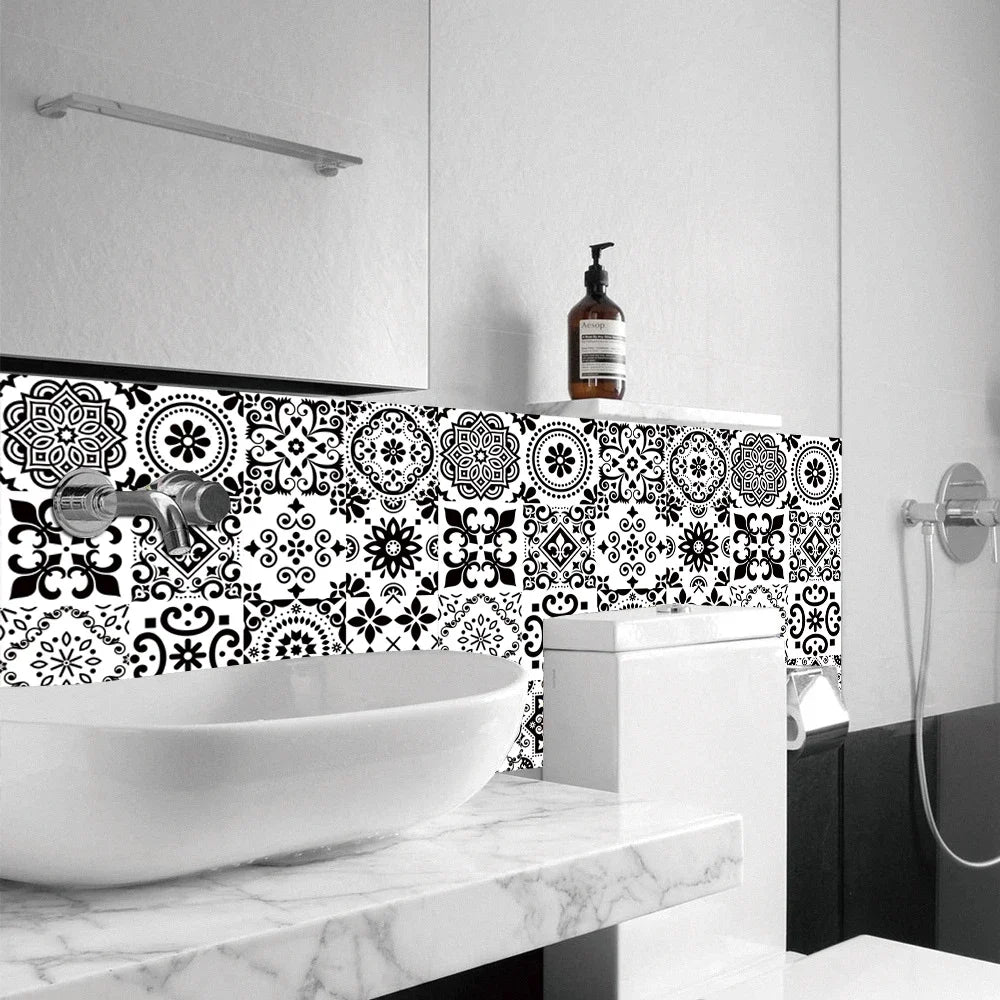 Matte Waterproof Tile Wall Sticker Peel And Stick PVC Mural