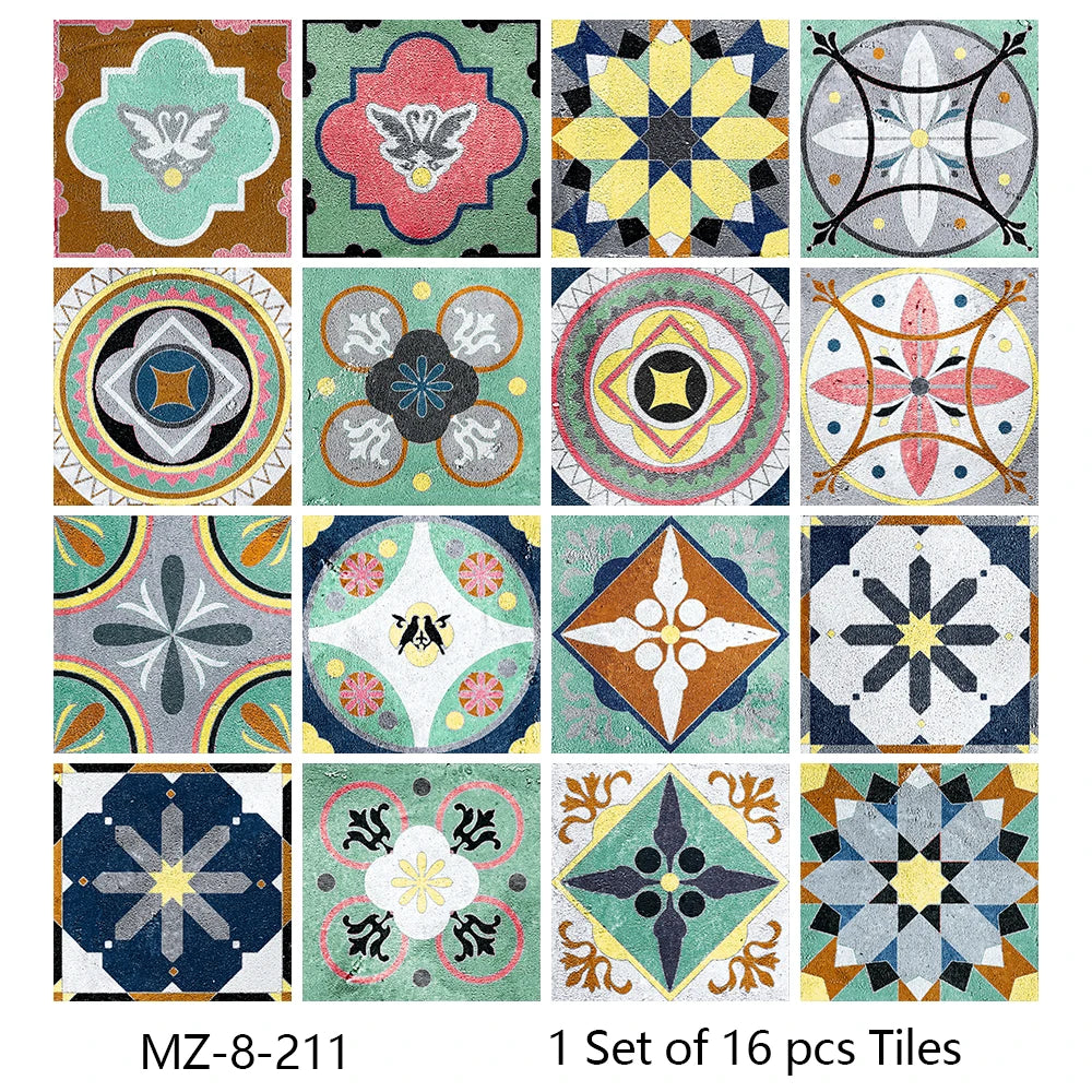 Matte Waterproof Tile Wall Sticker Peel And Stick PVC Mural