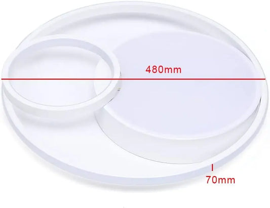 3 Rings LED Flush Mount Ceiling Light Round Chandelier Living Room