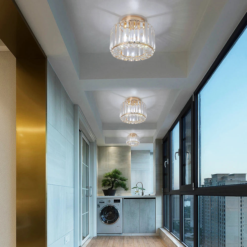 GreeLustr LED Modern Pendant Light Crystal Chandelier Ceiling Lamp