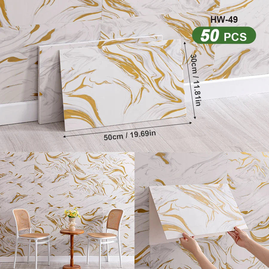 3D Self Adhesive Peel And Stick SXP Wall Tiles For Indoor Walls