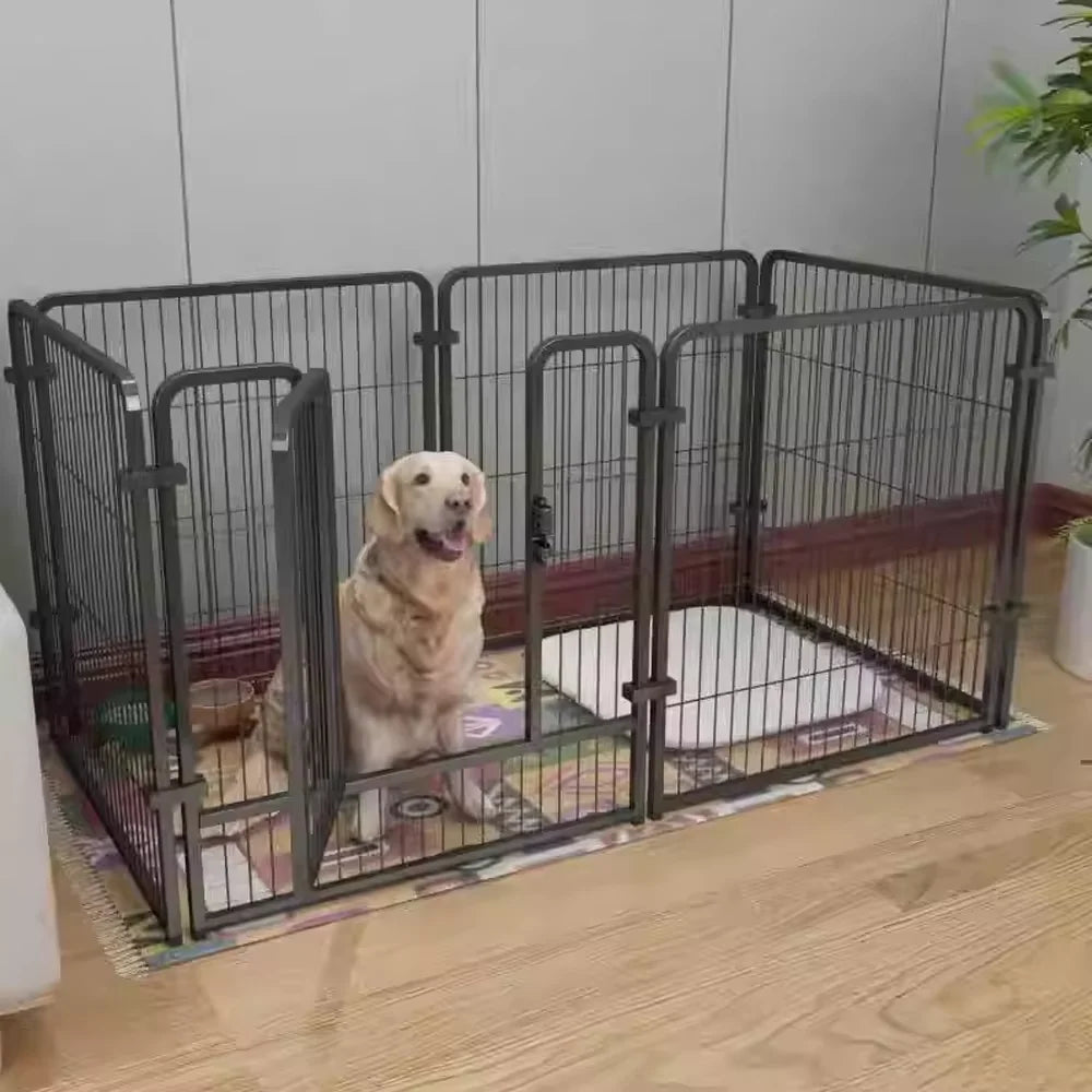 6 Panel Foldable Dog Fence Playpen Heavy Duty Pet Kennel