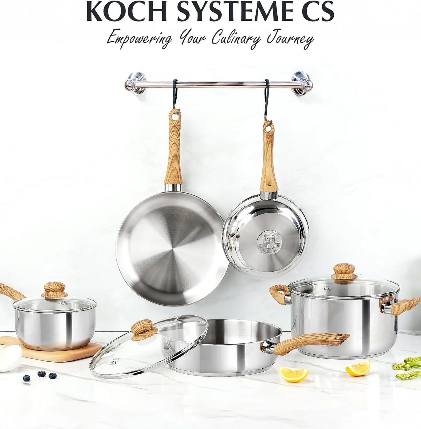 Stainless Steel Cookware Set 18 10 With Cool Touch Handles