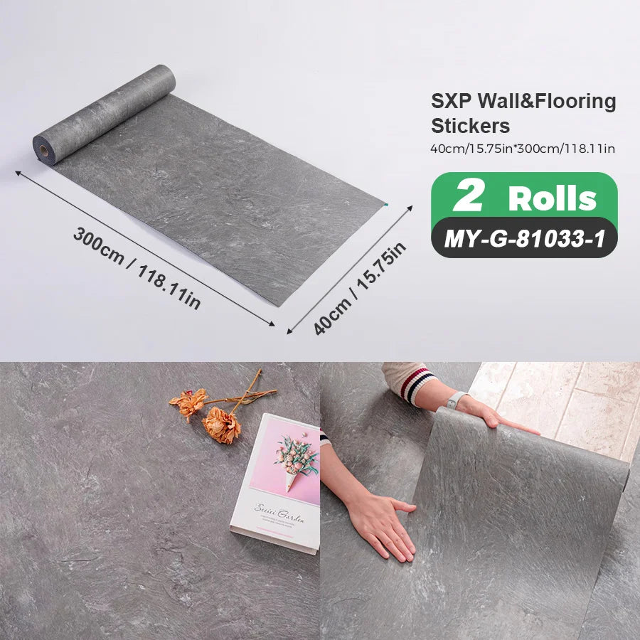 Self Adhesive Wall Floor Sticker Peel And Stick Wood Grain Marble Design