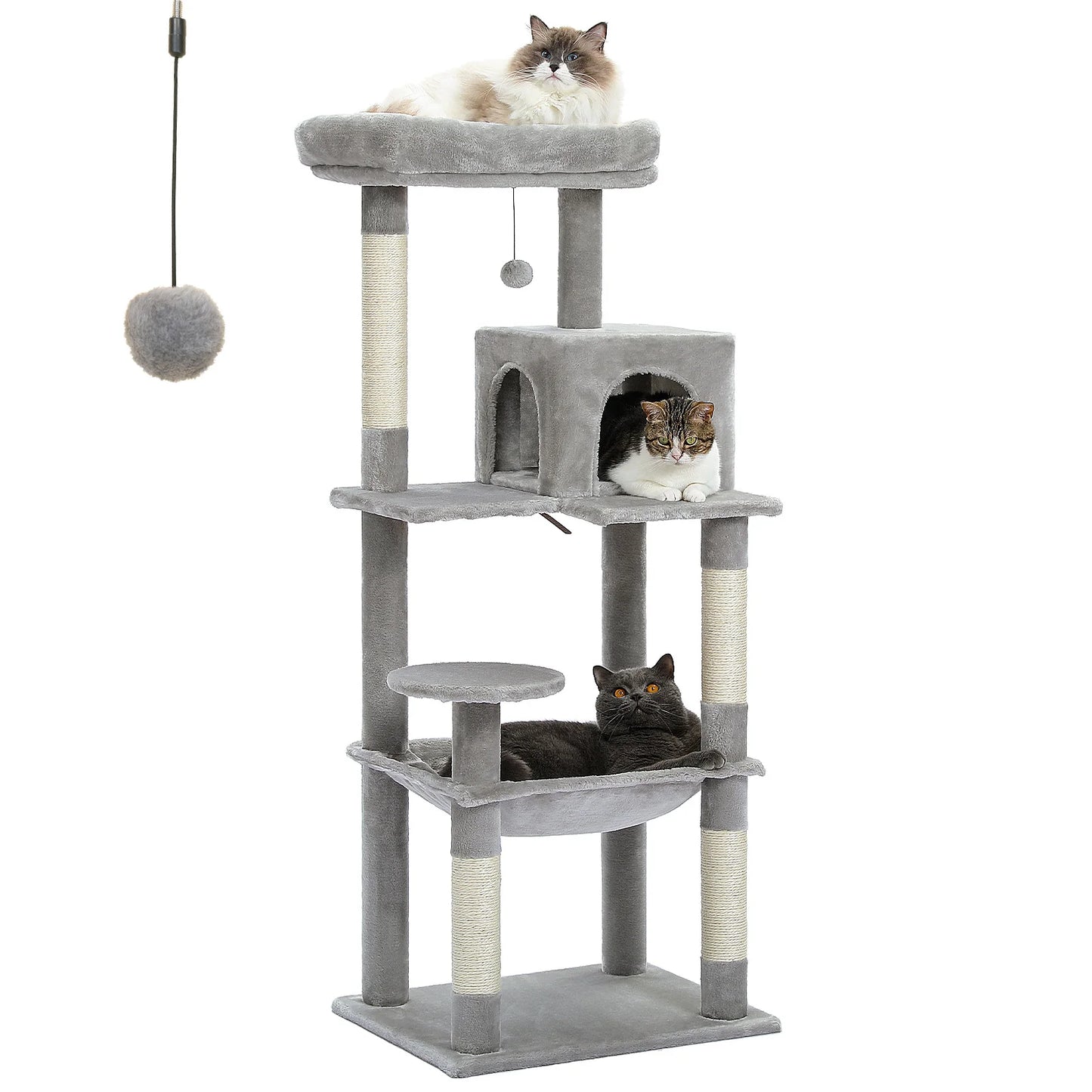 PAWZ Road Five-Level Cat Tree For Indoor Cats Perch Deluxe