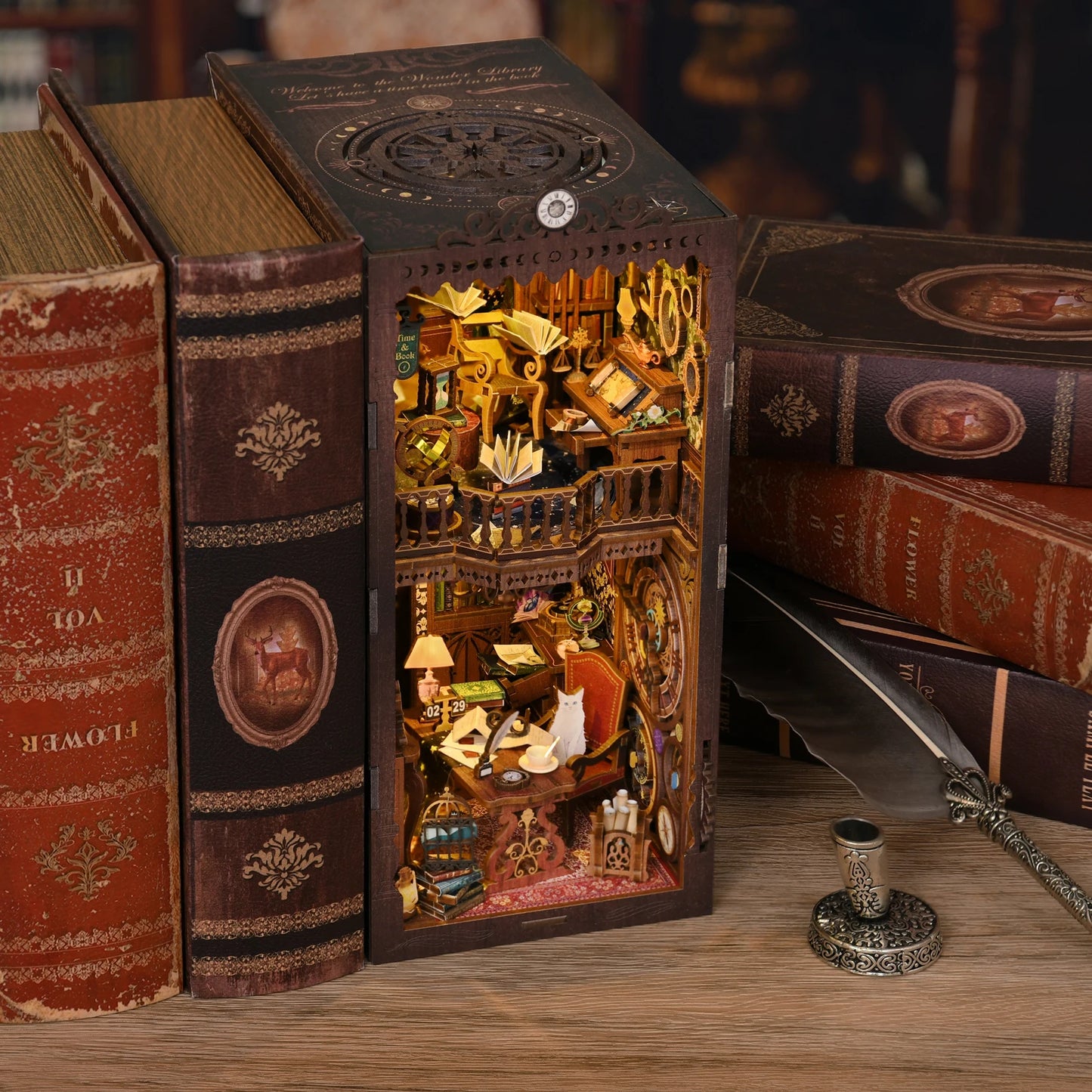 ASLOWSNAIL Book Nook Kit The Time Book Club Puzzle