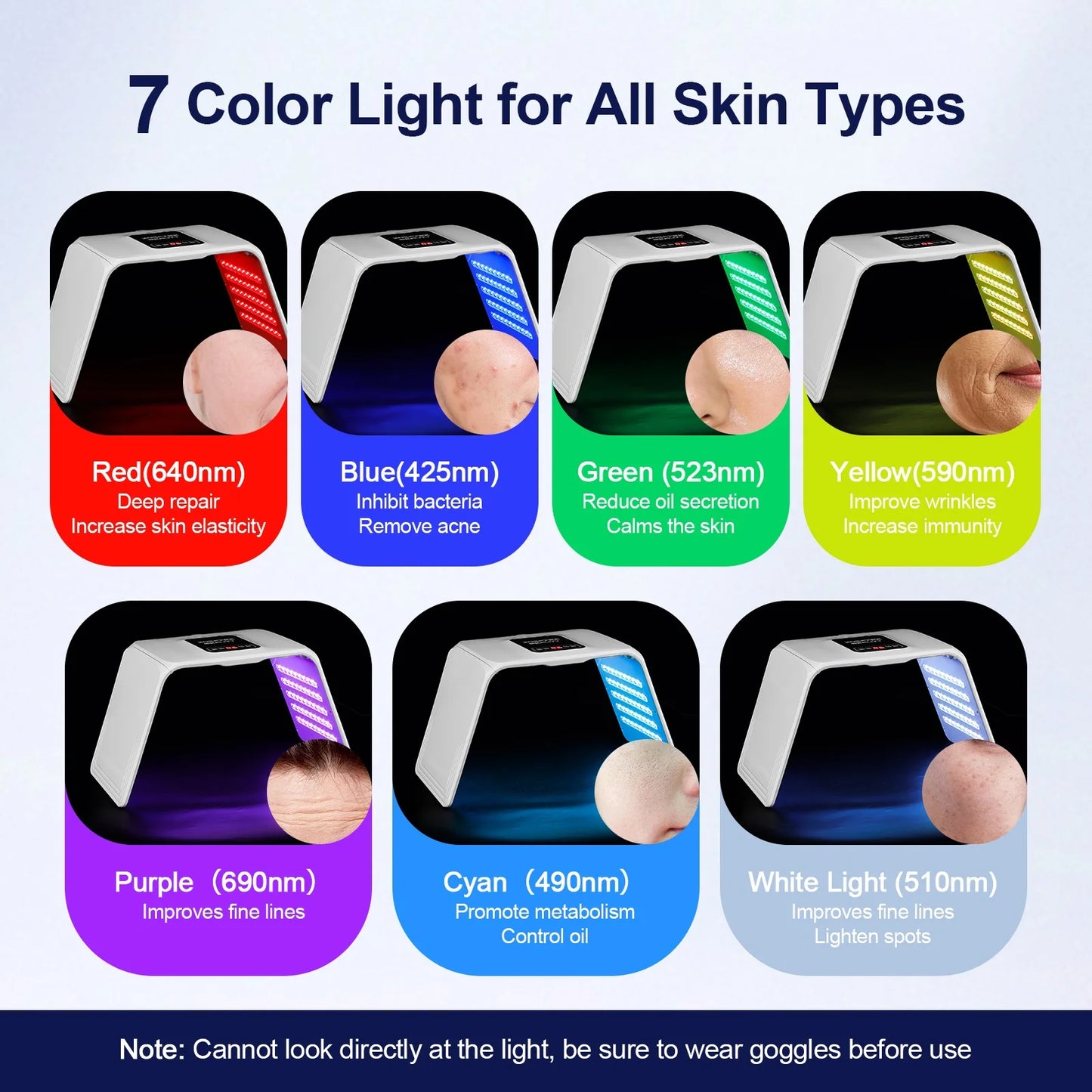 Foreverlily LED Photon Machine Foldable For Skin Rejuvenation And Facial Therapy