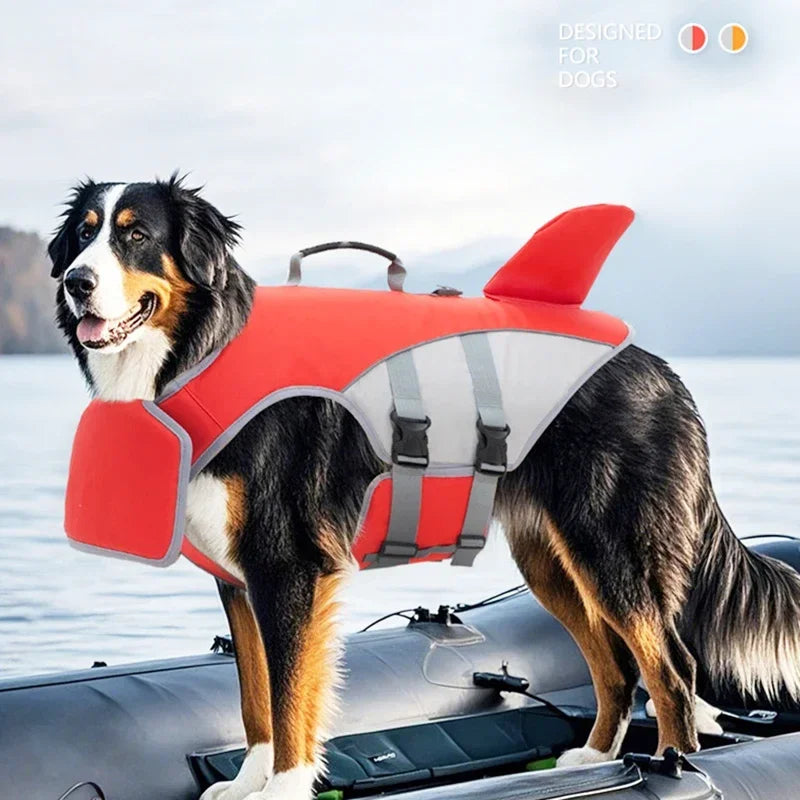 Dog Life Vest Shark Fin Safety Jacket For Pool Surfing