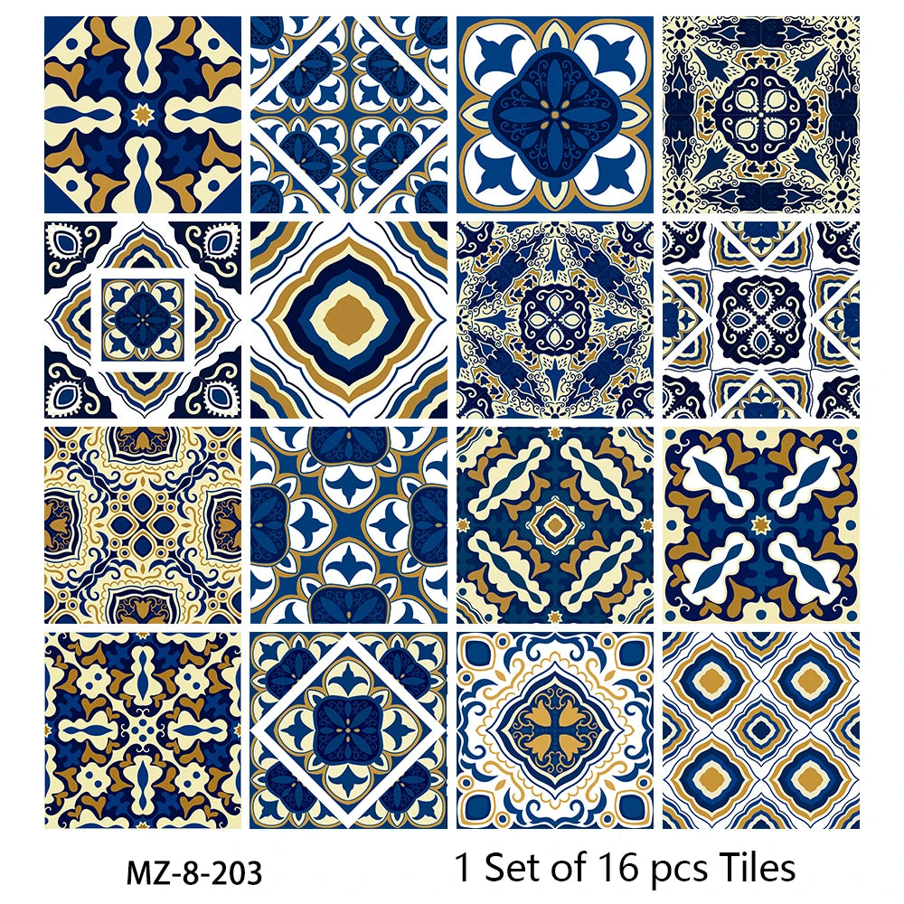 Matte Waterproof Tile Wall Sticker Peel And Stick PVC Mural