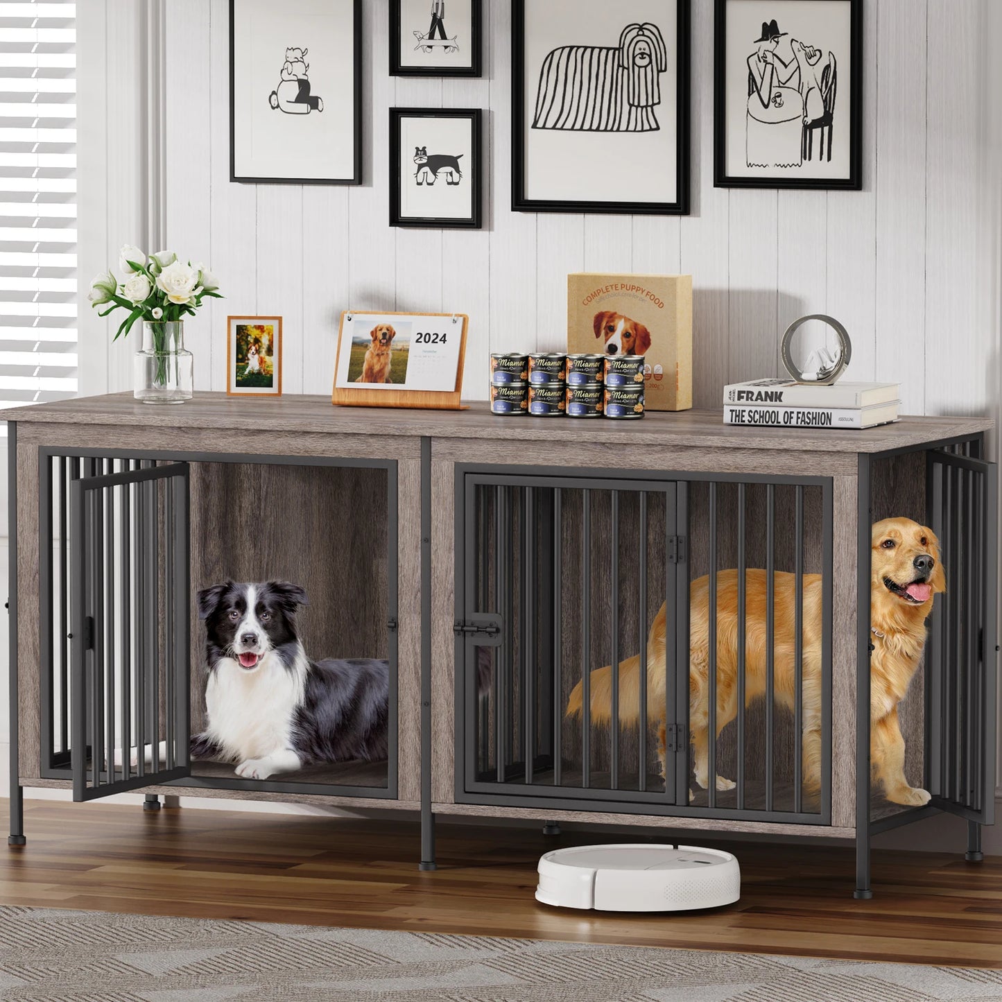 Heavy Duty Dog Kennel Table For TV And Plant Stand