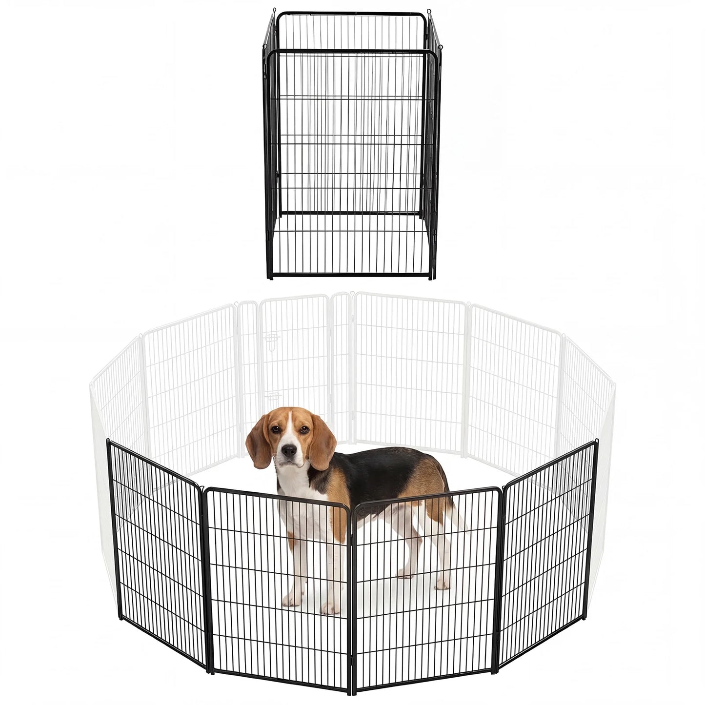 JHK Foldable Metal Dog Playpen Durable Indoor Outdoor