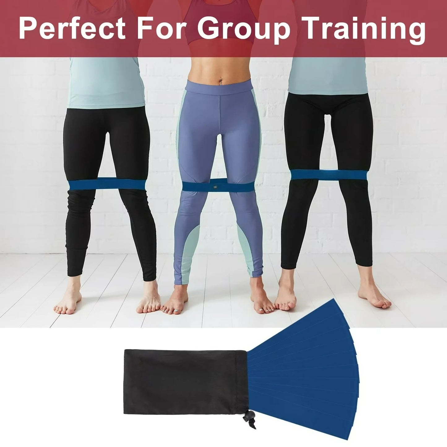 Fitness Resistance Loop Bands Set 10 Heavy Level Elastic Exercise