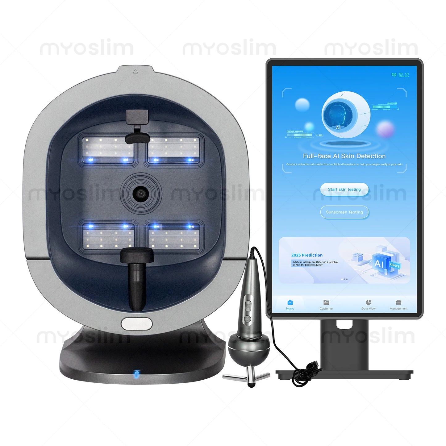Professional X5 3D AI Skin Image Analyzer Multi Spectrum Moisture Testing Facial Scanning Beauty Equipment