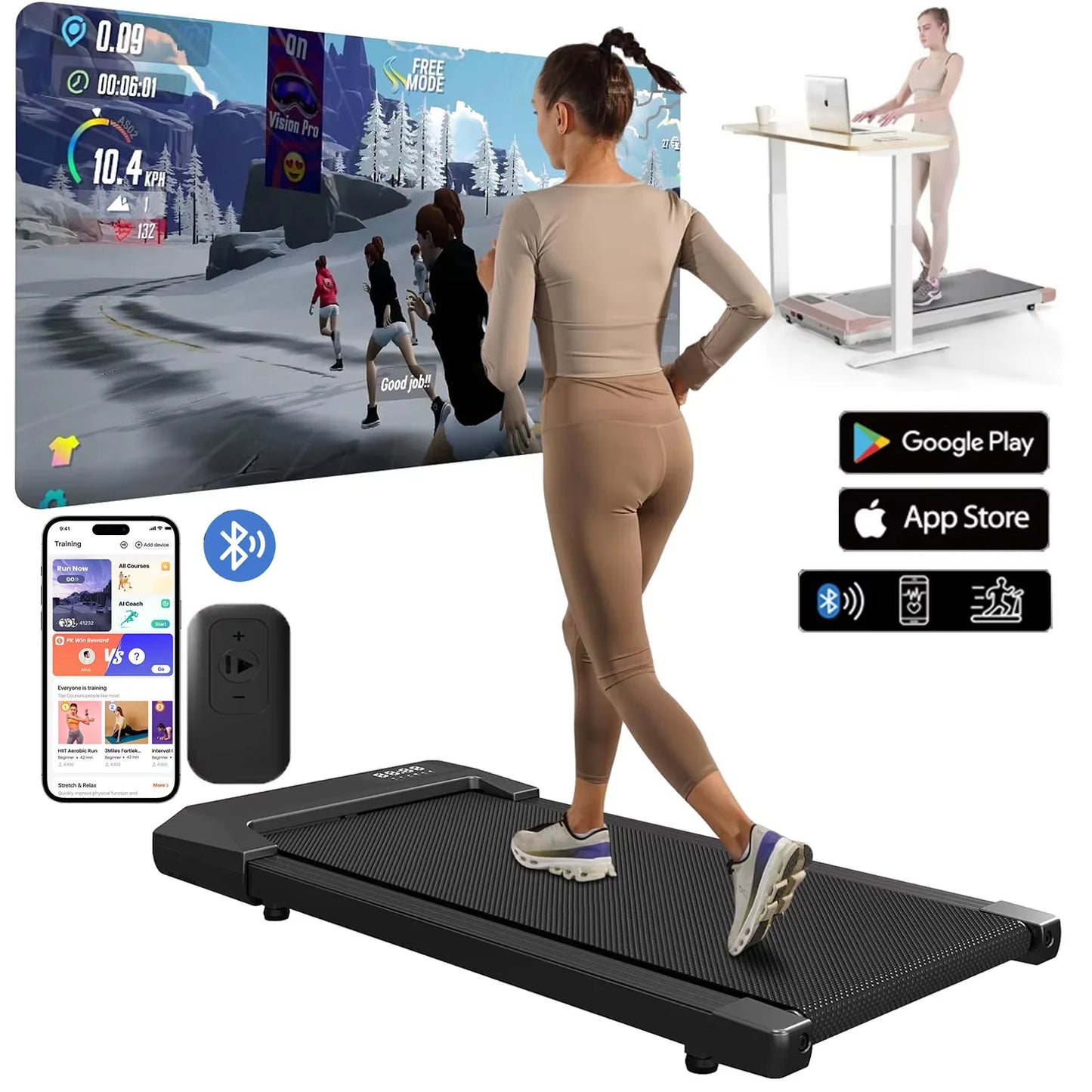 2.5 HP Home Use Treadmill Walking Running Fitness Machine