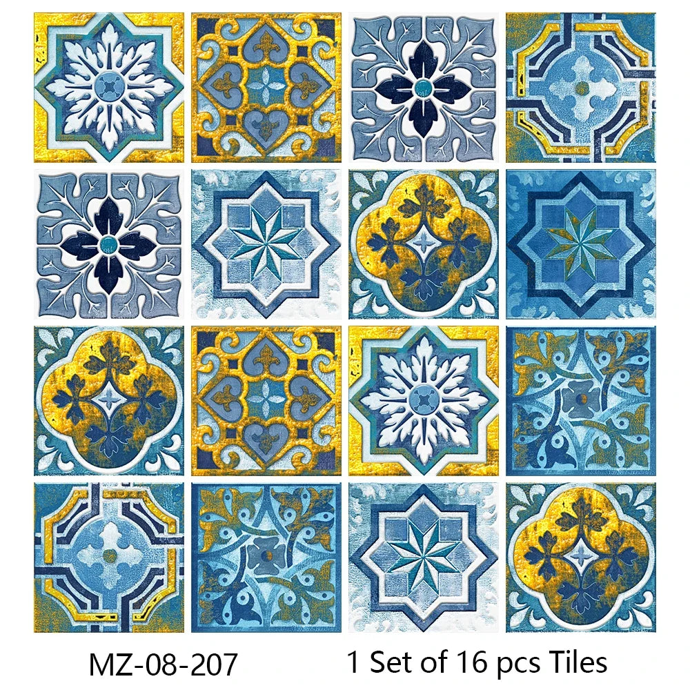 Matte Waterproof Tile Wall Sticker Peel And Stick PVC Mural