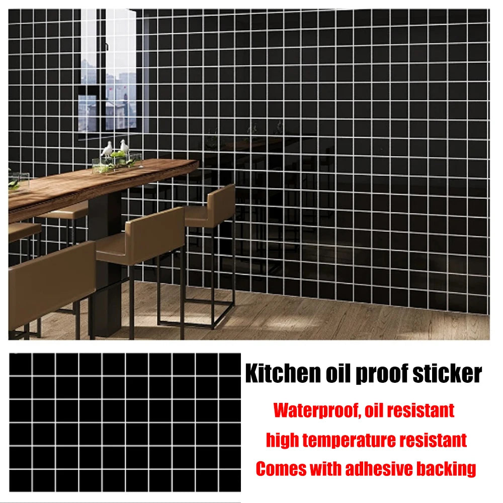 Oil Proof Kitchen Wall Stickers Self Adhesive Protective Wallpaper PVC