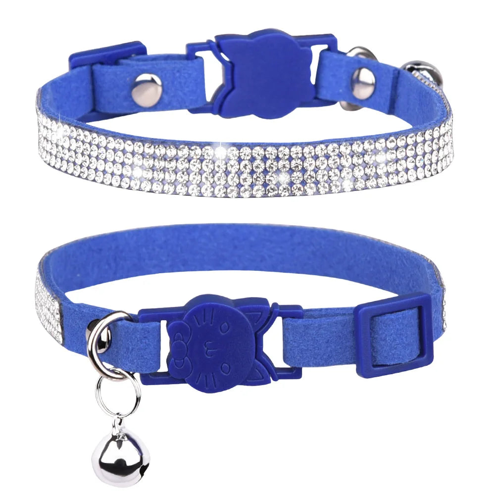 Cat Collar Rhinestone Breakaway Quick Release Safe Kitten