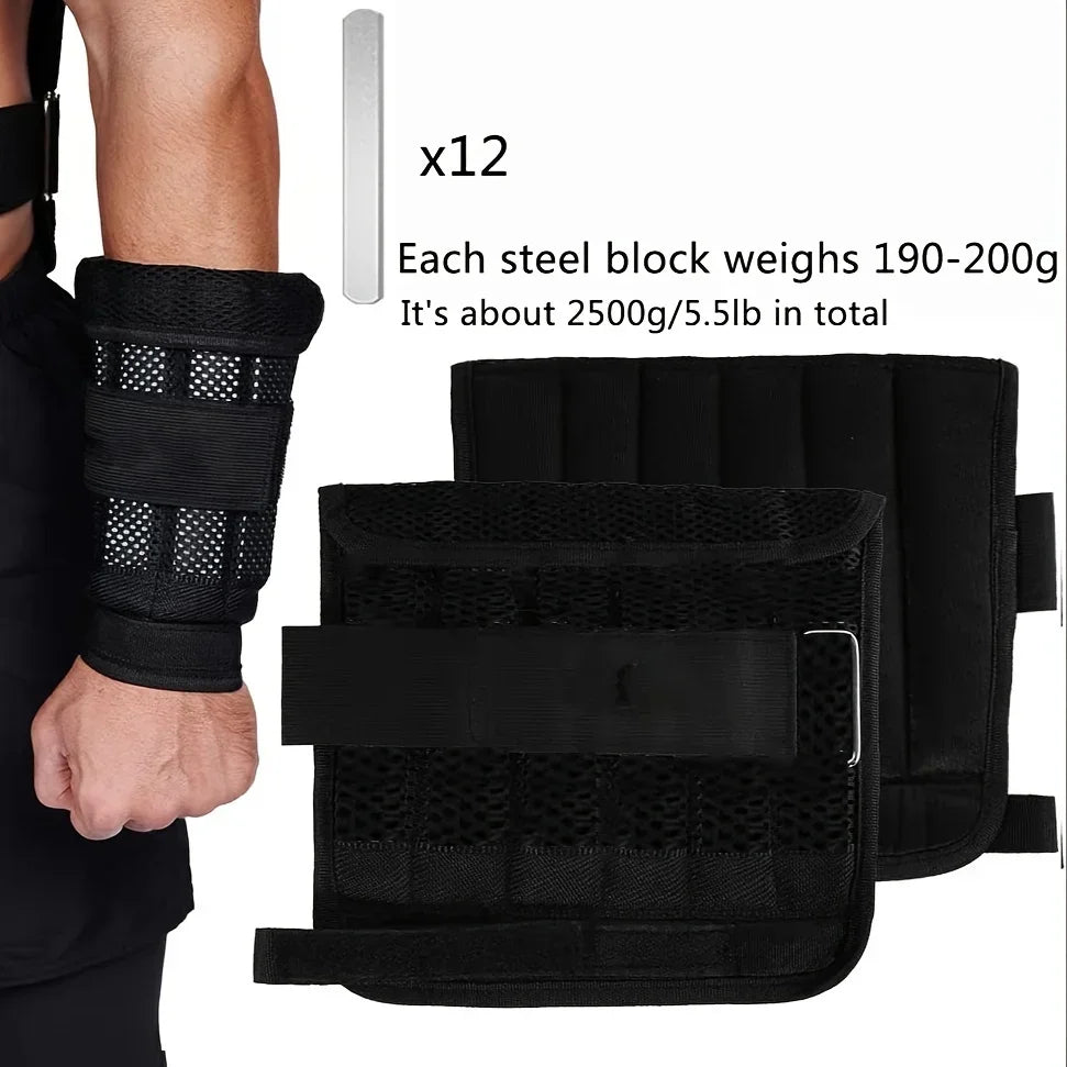 Adjustable Weight Vest And Ankle Wrist Weights Workout Set