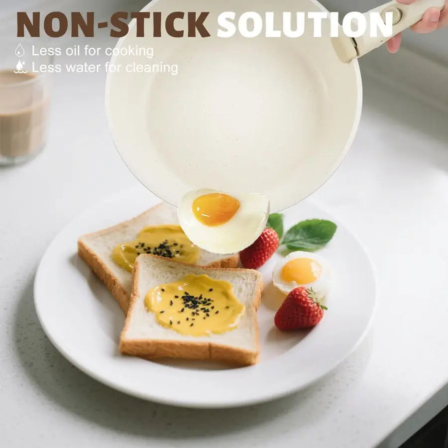 Nonstick Pots And Pans Set With Detachable Handles Stackable Cookware