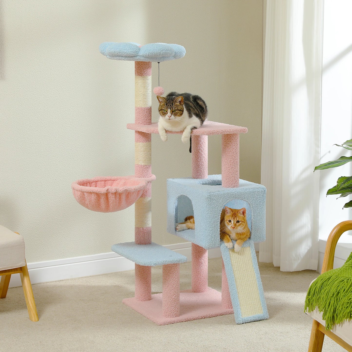 PAWZ Road Flower Cat Tree Multi-Level Cat Tower With Sisal