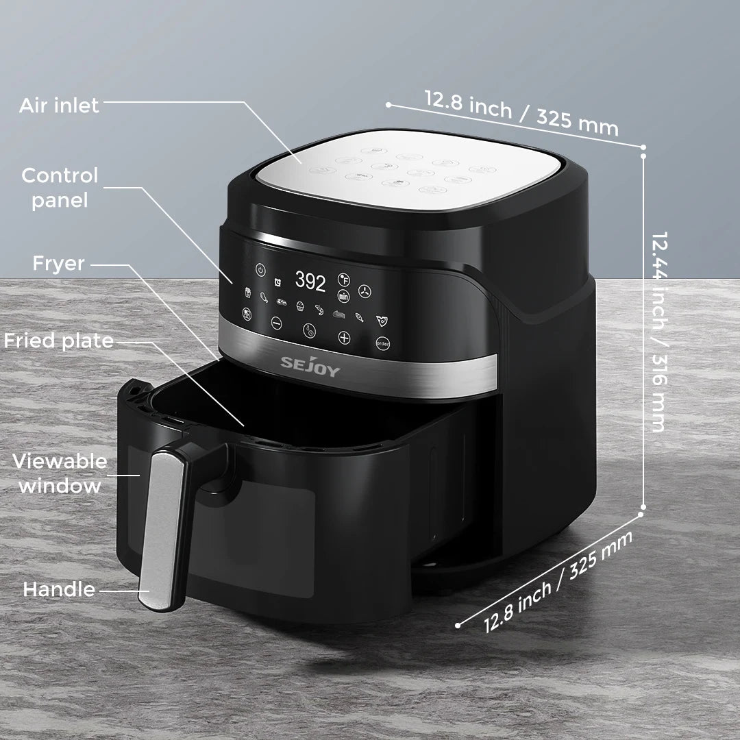 SEJOY 8 In 1 Air Fryer 6 Quart Electric Oven Oilless Cooker