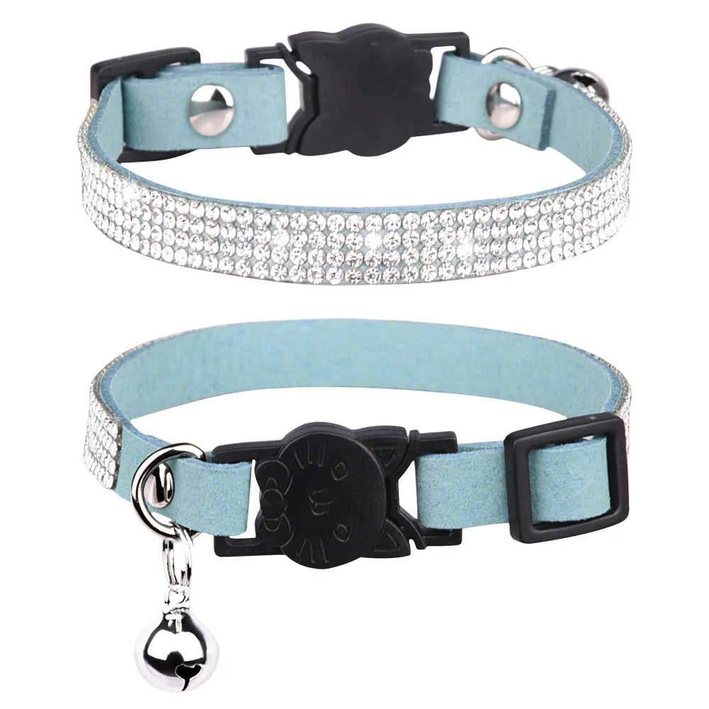 Cat Collar Rhinestone Breakaway Quick Release Safe Kitten