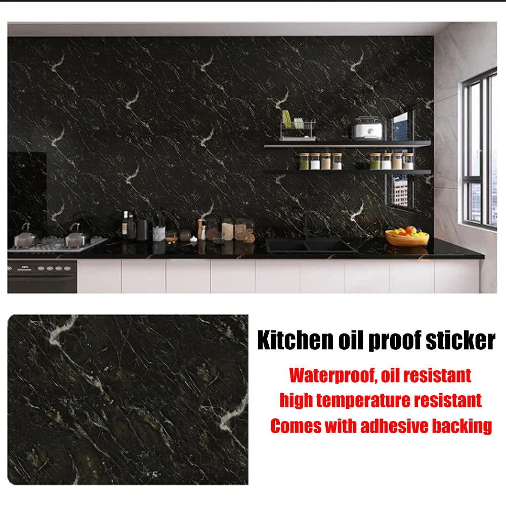 Oil Proof Kitchen Wall Stickers Self Adhesive Protective Wallpaper PVC